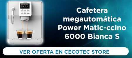 banner compra Cafetera megautomatica Power Matic ccino 6000 Bianca S