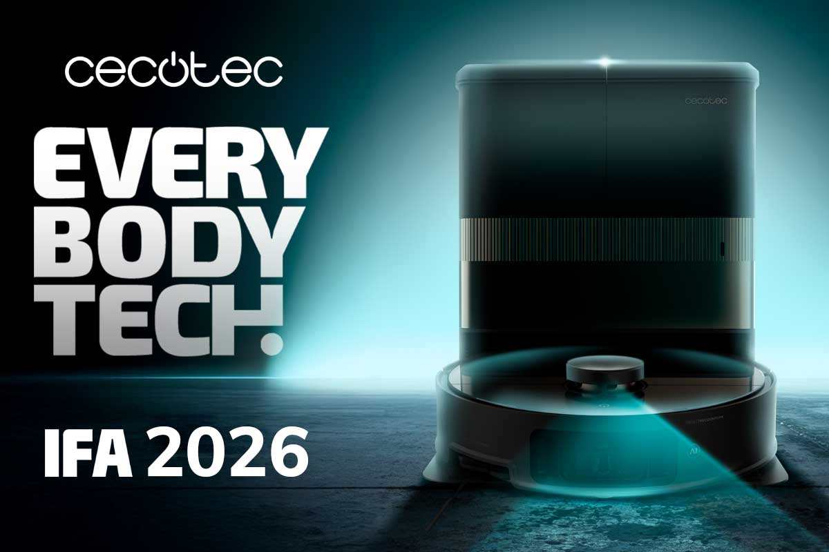 Cecotec llega a IFA 2026 con su mayor stand hasta la fecha y muchas novedades: rodillo autolavable, doble tolva de café y un Mambo que ahúma